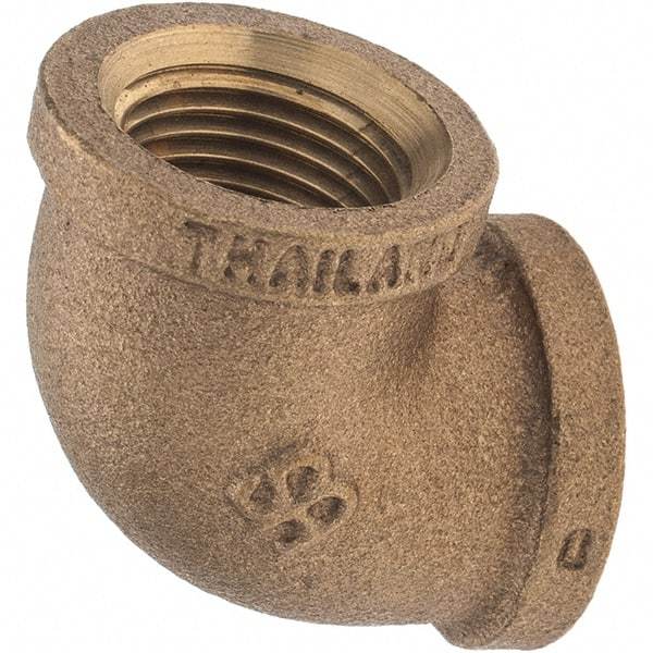 Merit Brass - Class 125, 1/2" Internal Pipe, Brass 90° Street Elbow - FBSPT x FBSPT - Apex Tool & Supply