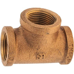 Merit Brass - Class 125, 3/4" Internal Pipe, Brass Tee - FBSPT x FBSPT x FBSPT - Apex Tool & Supply