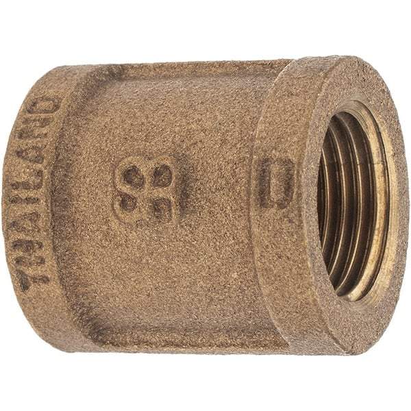 Merit Brass - Class 125, 1/2" Internal Pipe, Brass Coupling - FBSPT x FBSPT - Apex Tool & Supply