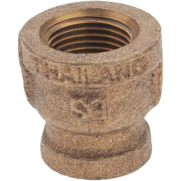Merit Brass - Class 125, 3/8 x 1/4" Internal Pipe, Brass Reducing Coupling - FBSPT x FBSPT - Apex Tool & Supply