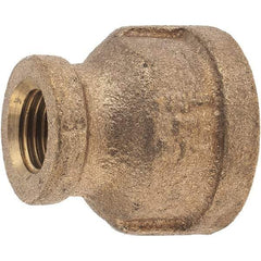 Merit Brass - Class 125, 1/2 x 1/4" Internal Pipe, Brass Reducing Coupling - FBSPT x FBSPT - Apex Tool & Supply