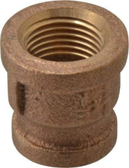 Merit Brass - Class 125, 1/2 x 3/8" Internal Pipe, Brass Reducing Coupling - FBSPT x FBSPT - Apex Tool & Supply