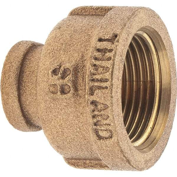 Merit Brass - Class 125, 3/4 x 1/4" Internal Pipe, Brass Reducing Coupling - FBSPT x FBSPT - Apex Tool & Supply