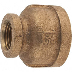 Merit Brass - Class 125, 1 x 1/2" Internal Pipe, Brass Reducing Coupling - FBSPT x FBSPT - Apex Tool & Supply