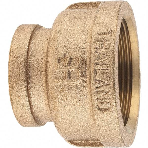 Merit Brass - Class 125, 1-1/2 x 1" Internal Pipe, Brass Reducing Coupling - FBSPT x FBSPT - Apex Tool & Supply
