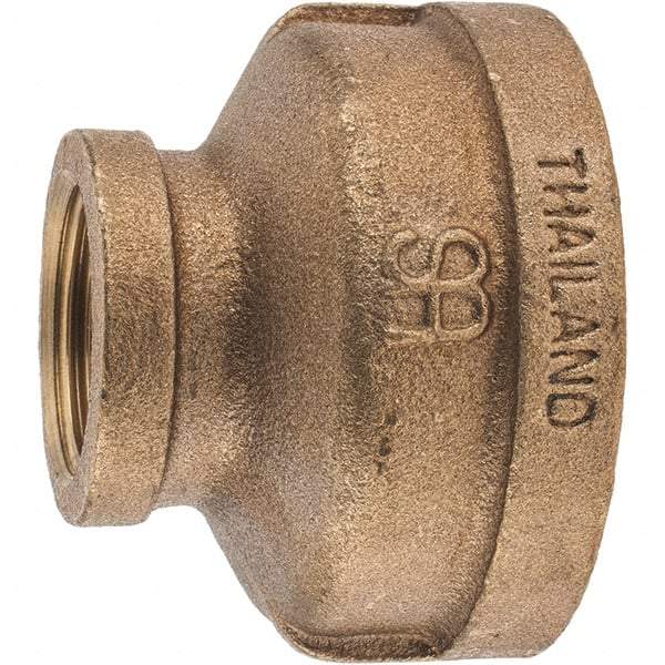 Merit Brass - Class 125, 2 x 1" Internal Pipe, Brass Reducing Coupling - FBSPT x FBSPT - Apex Tool & Supply