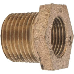 Merit Brass - Class 125, 1/2 x 3/8" Internal Pipe, Brass Hex Bushing - MBSPT x FBSPT - Apex Tool & Supply