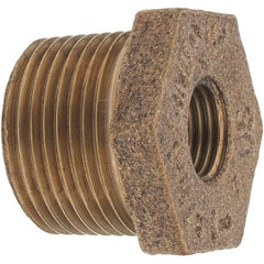 Merit Brass - Class 125, 3/4 x 1/4" Internal Pipe, Brass Hex Bushing - MBSPT x FBSPT - Apex Tool & Supply