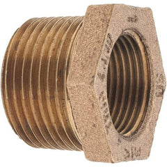 Merit Brass - Class 125, 1 x 3/4" Internal Pipe, Brass Hex Bushing - MBSPT x FBSPT - Apex Tool & Supply
