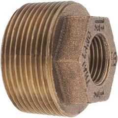 Merit Brass - Class 125, 1-1/2 x 1/2" Internal Pipe, Brass Hex Bushing - MBSPT x FBSPT - Apex Tool & Supply
