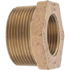 Merit Brass - Class 125, 1-1/2 x 1" Internal Pipe, Brass Hex Bushing - MBSPT x FBSPT - Apex Tool & Supply