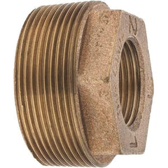Merit Brass - Class 125, 2 x 1" Internal Pipe, Brass Hex Bushing - MBSPT x FBSPT - Apex Tool & Supply