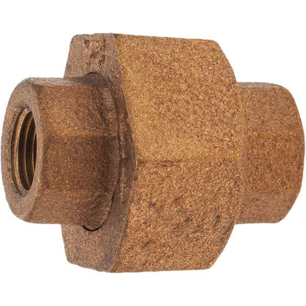 Merit Brass - Class 125, 1/8" Internal Pipe, Brass Union - FBSPT x FBSPT - Apex Tool & Supply