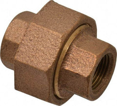 Merit Brass - Class 125, 3/8" Internal Pipe, Brass Union - FBSPT x FBSPT - Apex Tool & Supply
