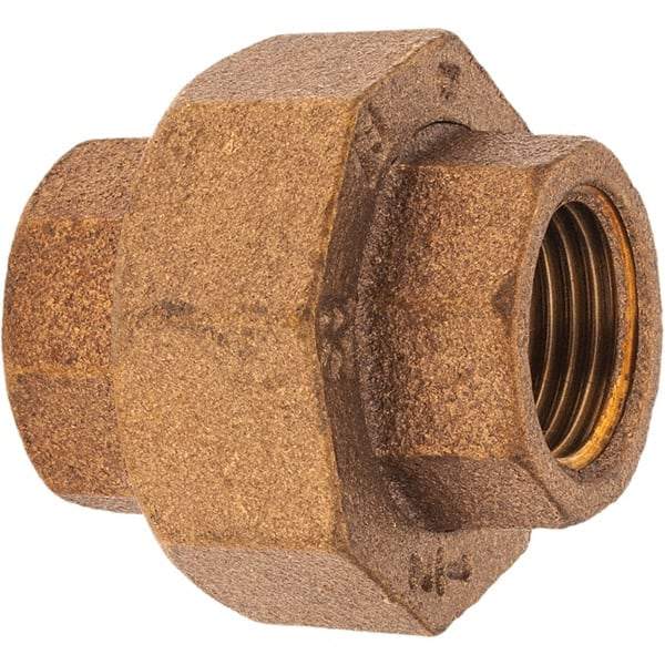 Merit Brass - Class 125, 1/2" Internal Pipe, Brass Union - FBSPT x FBSPT - Apex Tool & Supply