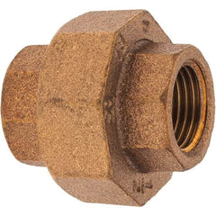 Merit Brass - Class 125, 1/2" Internal Pipe, Brass Union - FBSPT x FBSPT - Apex Tool & Supply