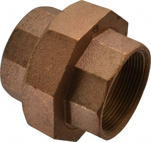 Merit Brass - Class 125, 2" Internal Pipe, Brass Union - FBSPT x FBSPT - Apex Tool & Supply