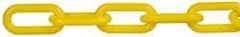 PRO-SAFE - 100' Long x 1-1/2" Wide Plastic Chain - Yellow - Apex Tool & Supply