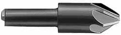 Hertel - 3/8" Head Diam, 1/4" Shank Diam, 6 Flute 120° High Speed Steel Countersink - Apex Tool & Supply