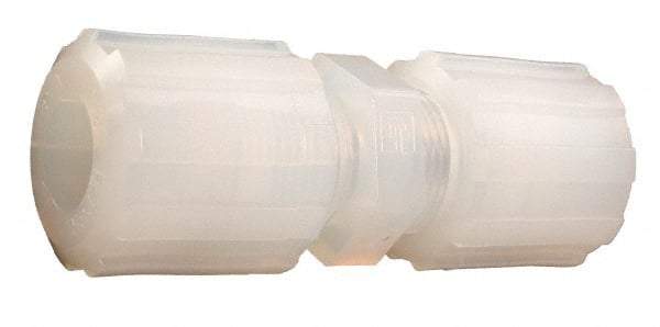 Parker - 1/4" Tube OD, PFA PTFE Plastic Compression Tube Union - 300°F Max, Plastic Grip - Apex Tool & Supply