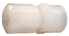 Parker - 1/4" Tube OD, PFA PTFE Plastic Compression Tube Female Straight Adapter - 1/2 NPT Pipe, 300°F Max, Plastic Grip - Apex Tool & Supply