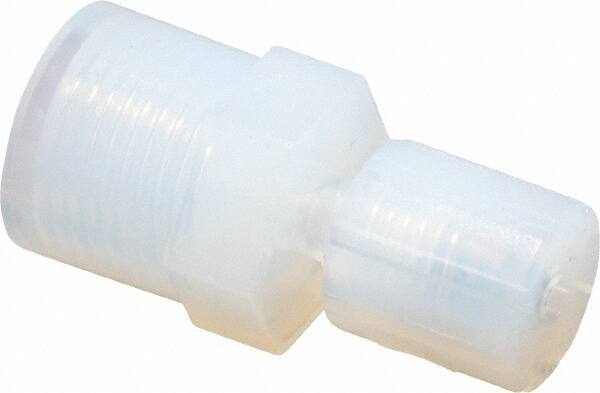 Parker - 1/8" Tube OD, PFA PTFE Plastic Compression Tube Female Straight Adapter - 1/4 NPT Pipe, 300°F Max, Plastic Grip - Apex Tool & Supply
