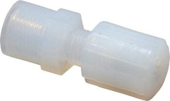 Parker - 1/4" Tube OD, PFA PTFE Plastic Compression Tube Female Straight Adapter - 1/4 NPT Pipe, 300°F Max, Plastic Grip - Apex Tool & Supply
