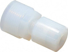 Parker - 3/8" Tube OD, PFA PTFE Plastic Compression Tube Female Straight Adapter - 1/2 NPT Pipe, 300°F Max, Plastic Grip - Apex Tool & Supply