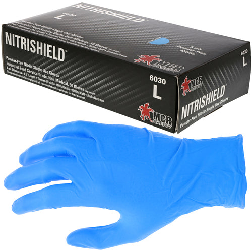 Nitrishield 6030 Powder Free Nitrile Gloves - Size XL - Apex Tool & Supply