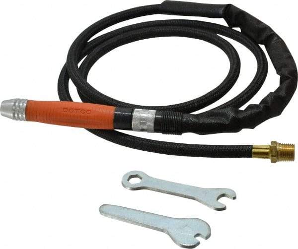 Dotco - 1/8" Collet, Straight Handle, Air Straight Die Grinder - 60,000 RPM, Rear Exhaust, 9 CFM, 0.1 hp, 90 psi, 1/8" Inlet - Apex Tool & Supply