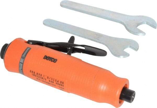Dotco - 1/4" Collet, Straight Handle, Air Straight Die Grinder - 30,000 RPM, Front Exhaust, 16 CFM, 0.3 hp, 90 psi, 1/4" Inlet - Apex Tool & Supply