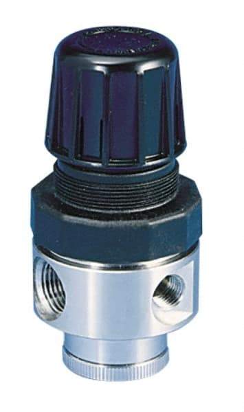 Parker - 1/2 NPT Port, 80 CFM, Stainless Steel Standard Regulator - 0 to 125 psi Range, 300 Max psi Supply Pressure, 1/4" Gauge Port Thread, 2.43" Wide x 4.97" High - Apex Tool & Supply