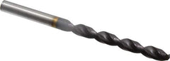 Guhring - 19/64" 130° Powdered Metal Jobber Drill - FIREX Finish, Right Hand Cut, Parabolic Flute, Straight Shank, 109mm OAL, Cone Relief Point - Apex Tool & Supply