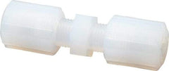 Parker - 1/4" Tube OD, PFA PTFE Plastic Compression Tube Union - 325°F Max, Plastic Grip - Apex Tool & Supply