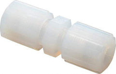 Parker - 3/8" Tube OD, PFA PTFE Plastic Compression Tube Union - 325°F Max, Plastic Grip - Apex Tool & Supply
