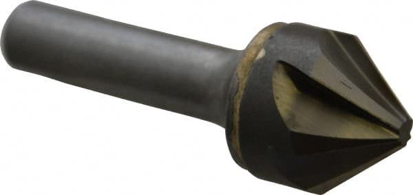 Made in USA - 1" Head Diam, 1/2" Shank Diam, 6 Flute 82° Solid Carbide Countersink - Apex Tool & Supply
