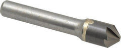 Made in USA - 1/2" Head Diam, 3/8" Shank Diam, 6 Flute 90° Solid Carbide Countersink - Apex Tool & Supply