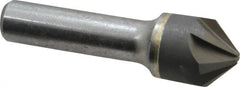 Made in USA - 3/4" Head Diam, 1/2" Shank Diam, 6 Flute 90° Solid Carbide Countersink - Apex Tool & Supply