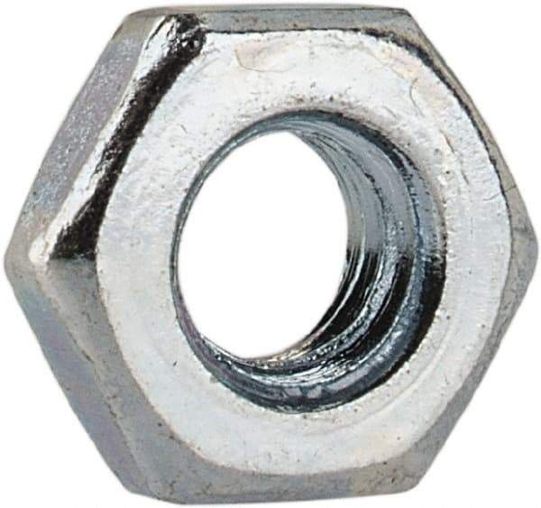 Value Collection - M3x0.50 Steel Right Hand Hex Jam Nut - 5.5mm Across Flats, 1.8mm High, Zinc-Plated Finish - Apex Tool & Supply