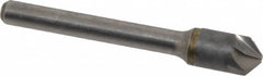 Made in USA - 3/8" Head Diam, 1/4" Shank Diam, 6 Flute 100° Solid Carbide Countersink - Apex Tool & Supply