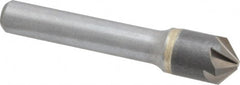 Made in USA - 1/2" Head Diam, 3/8" Shank Diam, 6 Flute 100° Solid Carbide Countersink - Apex Tool & Supply