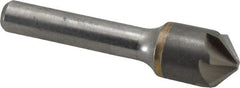 Made in USA - 5/8" Head Diam, 3/8" Shank Diam, 6 Flute 100° Solid Carbide Countersink - Apex Tool & Supply