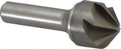 Made in USA - 1" Head Diam, 1/2" Shank Diam, 6 Flute 100° Solid Carbide Countersink - Apex Tool & Supply