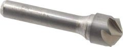 Made in USA - 5/8" Head Diam, 3/8" Shank Diam, 6 Flute 120° Solid Carbide Countersink - Bright Finish, 2-5/8" OAL, 0.109" Nose Diam, Single End, Straight Shank, Right Hand Cut - Apex Tool & Supply