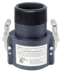 Green Leaf - 2" Polypropylene Cam & Groove Suction & Discharge Hose Female Coupler Male NPT Thread - Part B, 2-11-1/2 Thread, 125 Max psi - Apex Tool & Supply