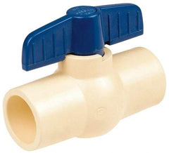 NIBCO - 3" Pipe, Standard Port, PVC Miniature Ball Valve - 1 Piece, Inline - One Way Flow, FNPT x FNPT Ends, Tee Handle, 150 WOG - Apex Tool & Supply