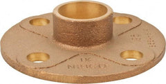 NIBCO - 1-1/4" Pipe, 4-5/8" OD, Cast Copper Companion Pipe Flange - 125 psi, C End Connection, 3-1/2" Across Bolt Hole Centers - Apex Tool & Supply