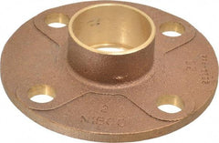 NIBCO - 2" Pipe, 6" OD, Cast Copper Companion Pipe Flange - 125 psi, C End Connection, 4-3/4" Across Bolt Hole Centers - Apex Tool & Supply