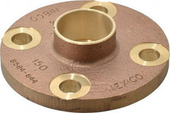 NIBCO - 1-1/2" Pipe, 5" OD, Cast Copper Companion Pipe Flange - 150 psi, C End Connection, 3-7/8" Across Bolt Hole Centers - Apex Tool & Supply