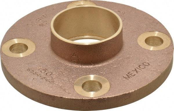 NIBCO - 2-1/2" Pipe, 7" OD, Cast Copper Companion Pipe Flange - 150 psi, C End Connection, 5-1/2" Across Bolt Hole Centers - Apex Tool & Supply